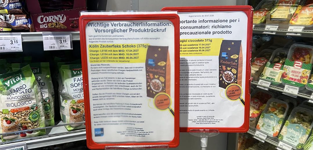 Zweisprachigkeit nur auf dem Papier?SHB kritisiert einsprachige Rückrufhinweise bei Lebensmitteln